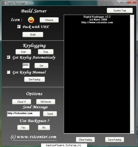digital keyloger 3.2 made romania- builder size 960 kb- server size unpacked 172 kb- server size upx