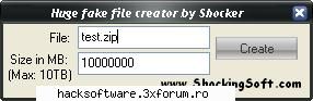 facke share dc++ soft care puteti crea fisiere imense (pana tb) care ocupe doar 4kb hdd. evident,