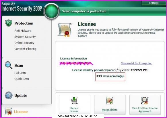 tested and working 100% 
no password 
 
 
  kasper internet security 8.0.454 keys to 344 days