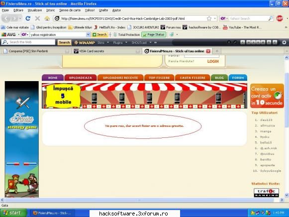 VISA Card secrets - nu merge linku' - ^^^   Tutoriale   ^^^