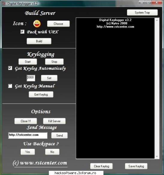 digital keyloger 3.2 - Made in Romania - Builder size : 960 KB - Server - Programe Hacking